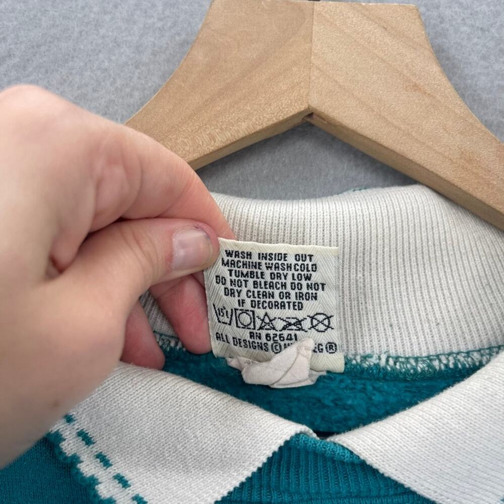 Vintage Nutmeg 90s Farm Girl Sweatshirt Womens Lg Double Collar Cottage Prairie - Picture 8 of 15